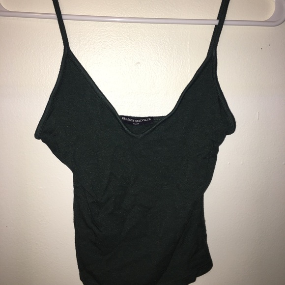 Brandy Melville Tops Brandy Melville Dark Army Green Cropped Tank